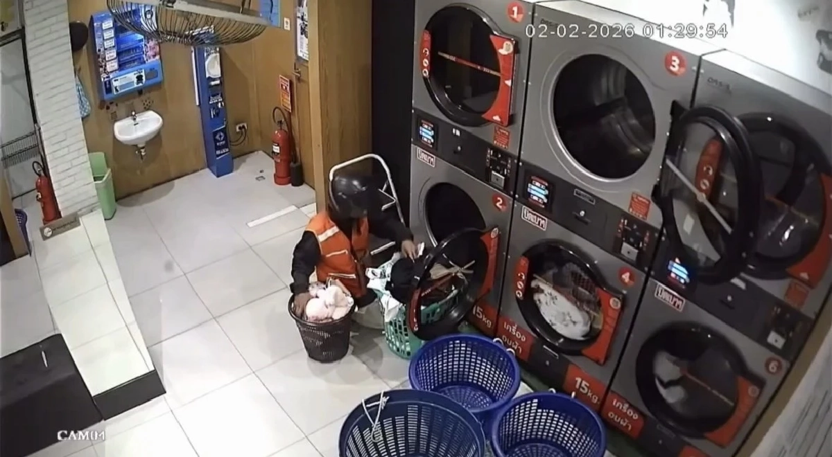 โจรชุดวินพัทยาอาละวาดซ้ำ ขโมยเสื้อผ้าแบรนด์เนมกลางร้านซัก