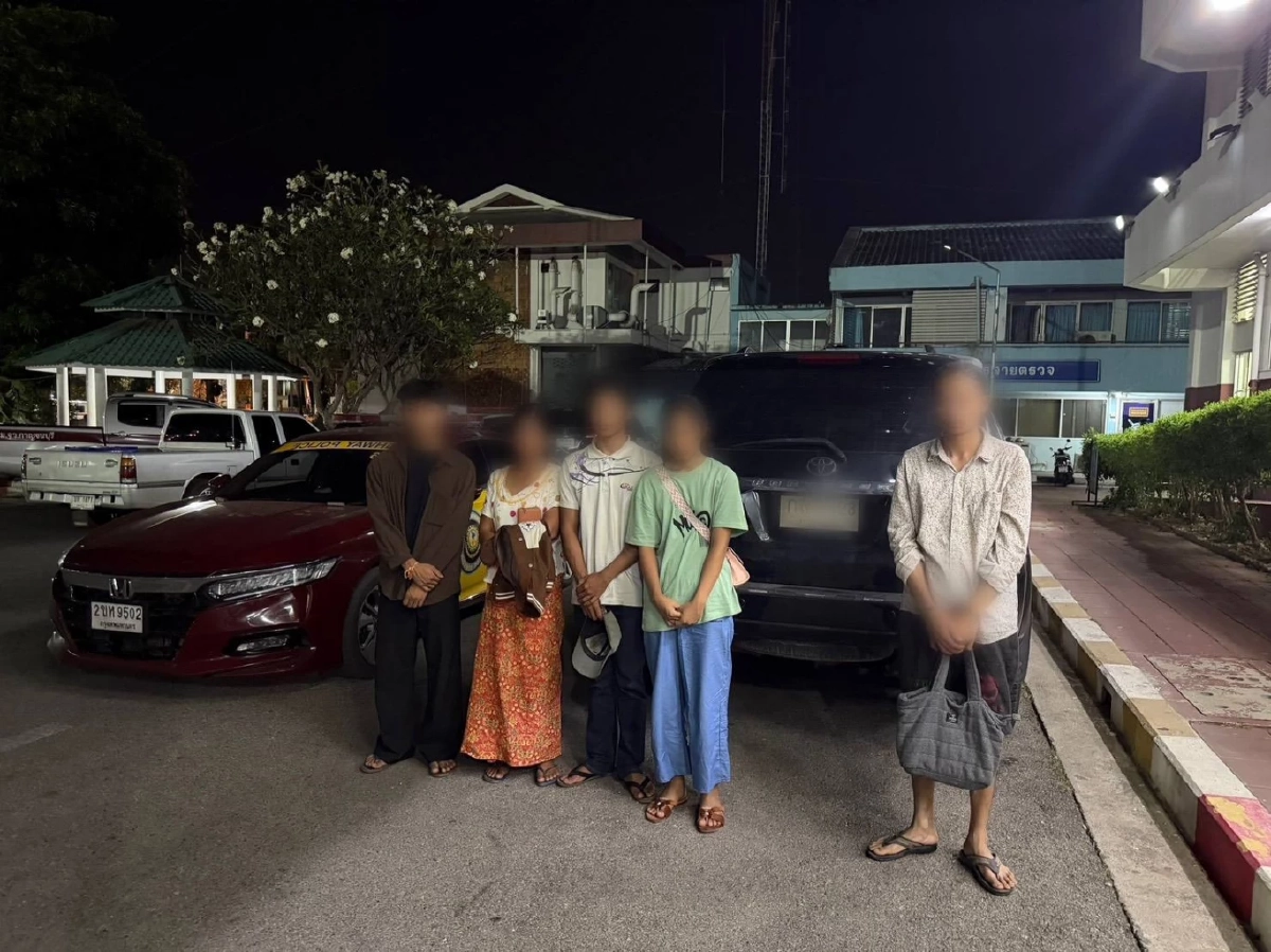 รวบคาไฟแดง! ตำรวจทางหลวงกาญจนบุรี–สุพรรณบุรี จับรถขนต่างด้าว