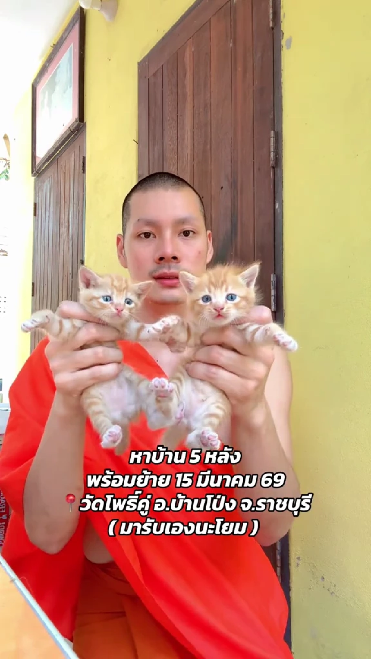 “พระศรัณย์” อุ้มลูกแมวหาบ้าน ทำโซเชียลแห่คอมเมนต์สนั่น