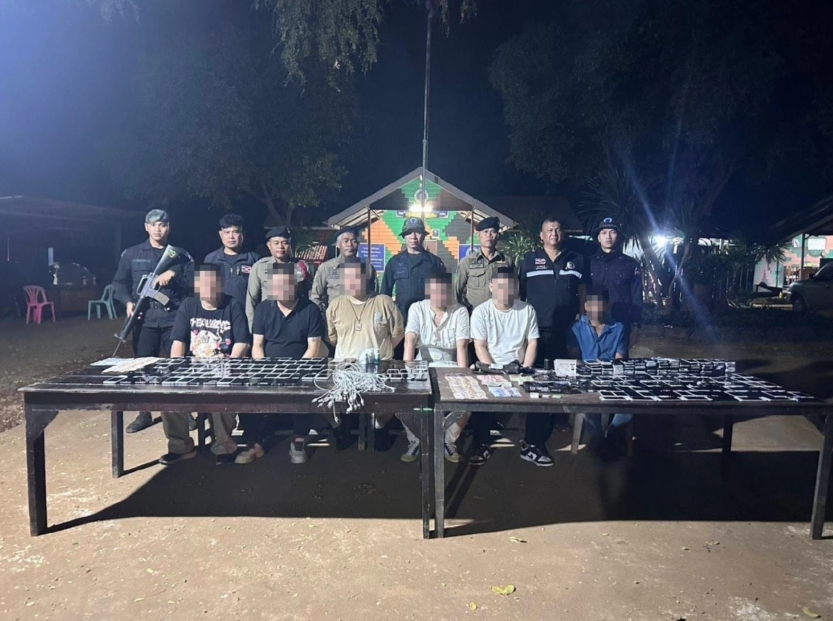 กองทัพเรือ จับกุมขบวนการอาชญากรรมไซเบอร์ข้ามชาติตามแนวชายแดน