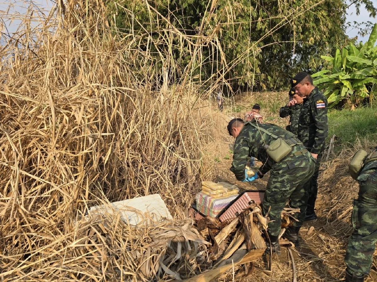 ฉก.ทัพเจ้าตาก กกล.ผาเมือง สกัดยาบ้าล็อตใหญ่ 6.2 แสนเม็ด