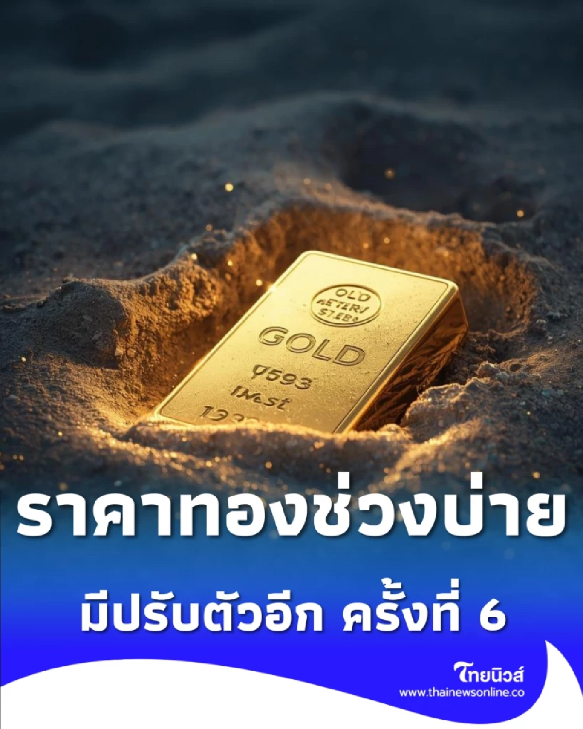 อัปเดตราคาทองช่วงบ่าย 17 มี.ค. 69 ราคาทองคำวันนี้มีปรับตัวอีก ครั้งที่ 6