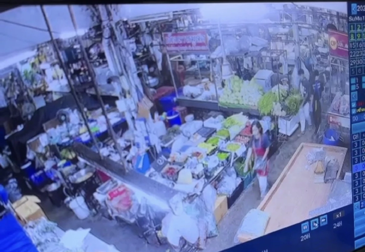 สุดเซ็งป้ามหาภัย! ลอบฉกของสดตลาดศรีราชา เสียหายหลายพันบาท