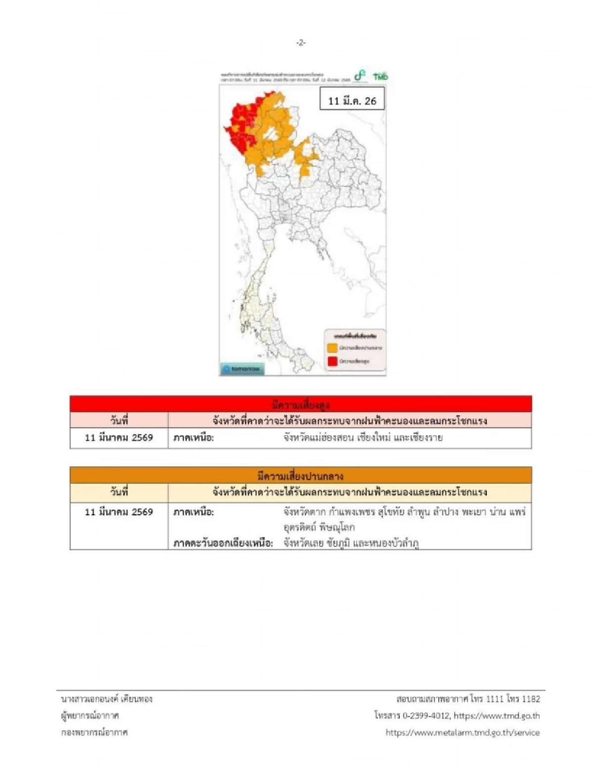 กรมอุตุฯเตือน ฉ.3 เตรียมรับมือพายุฤดูร้อนถล่มไทย 13 มี.ค.นี้
