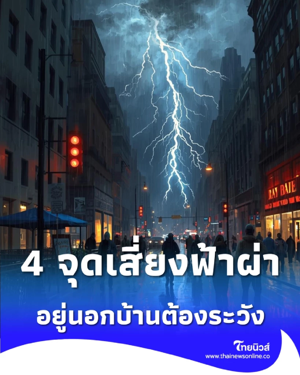 เช็ก  4 จุดเสี่ยงฟ้าผ่า และวิธีเอาตัวรอดเมื่ออยู่นอกบ้าน