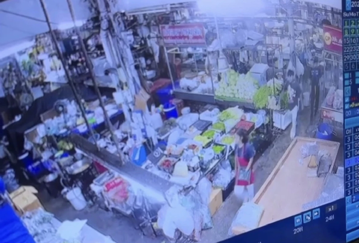 สุดเซ็งป้ามหาภัย! ลอบฉกของสดตลาดศรีราชา เสียหายหลายพันบาท