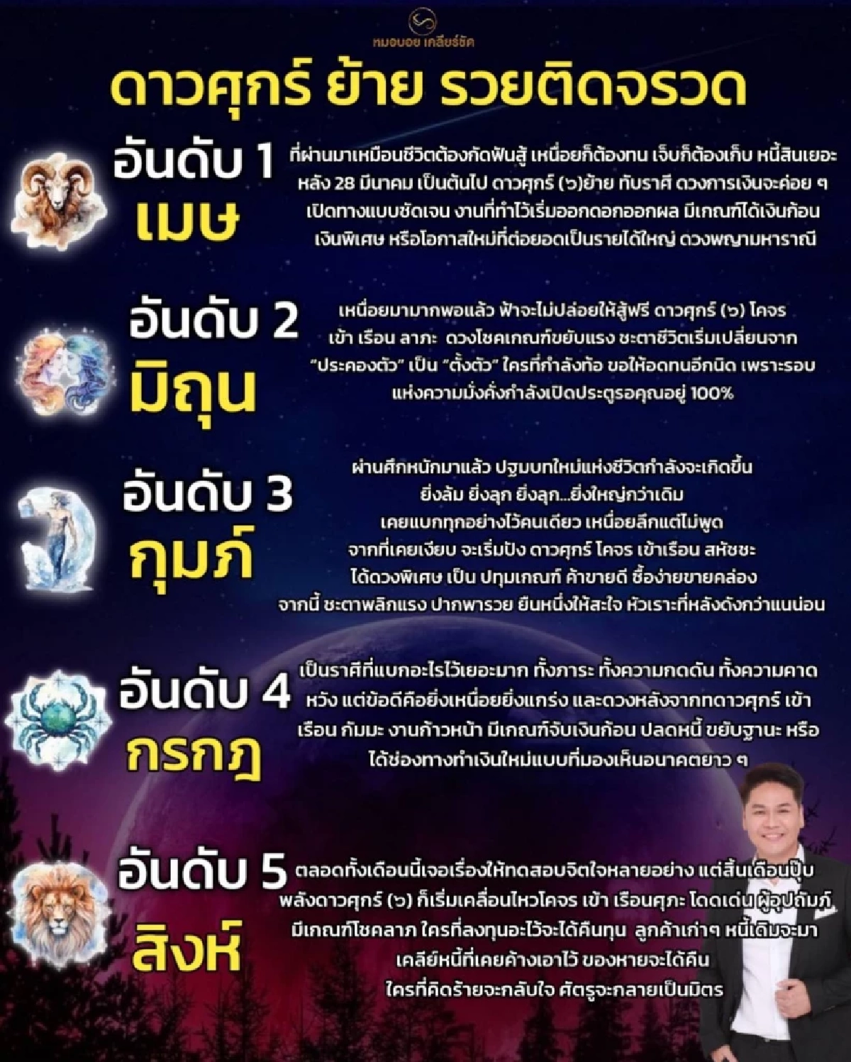 5 ราศีเท่านั้น ดาวศุกร์ย้ายชะตาพลิก จับเงินก้อน ปลดหนี้