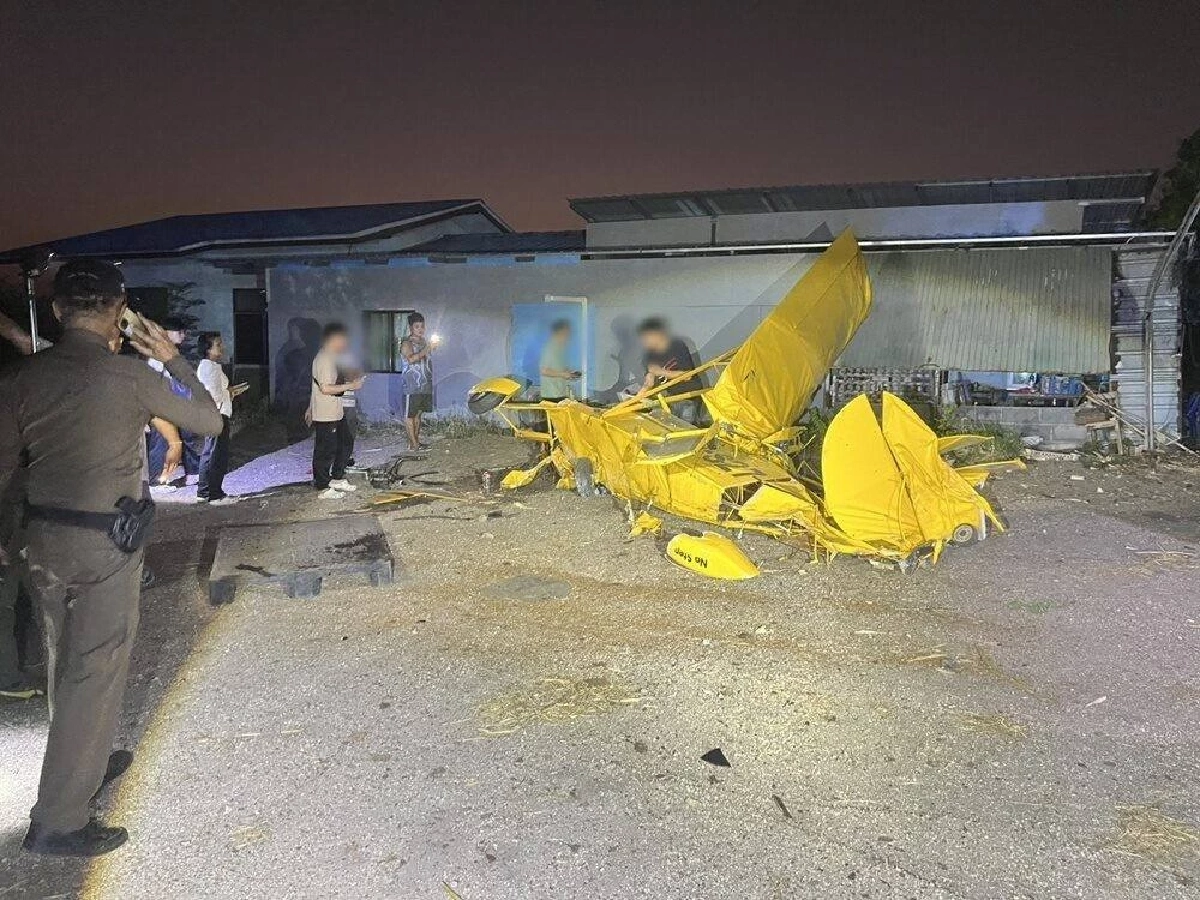 ด่วน เครื่องบินเล็กตกที่พระพุทธบาท จ.สระบุรี บาดเจ็บ 1 ราย