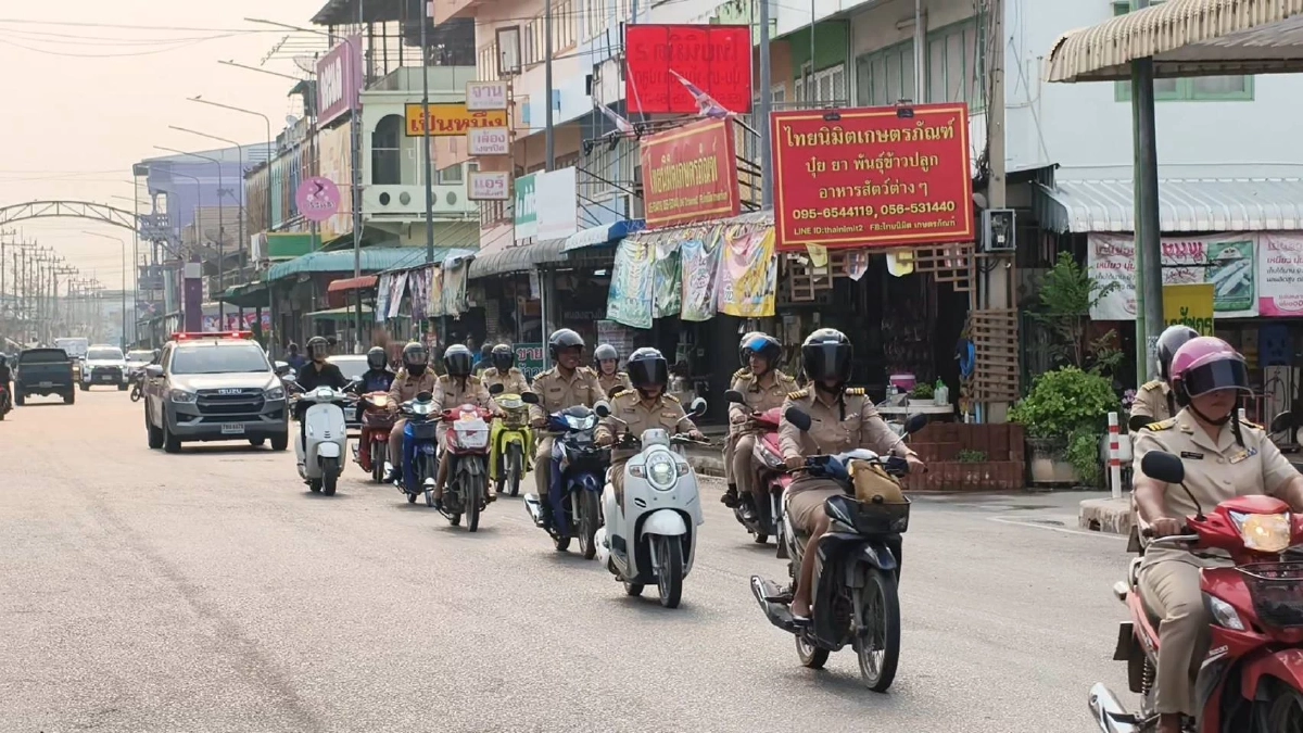 เลิกเตือนแล้ว! สภ.หนองฉาง ดีเดย์ 1 เม.ย. ไม่สวมหมวก จับปรับจริง