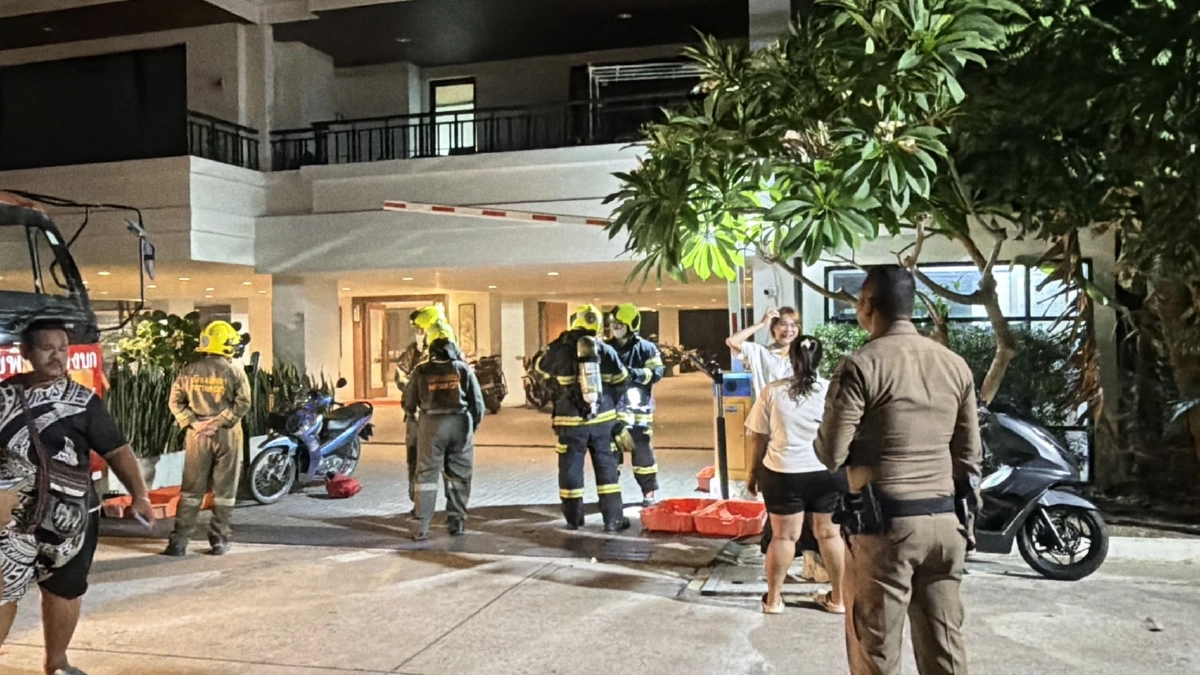 ระทึกพัทยา! ฝรั่งคลั่งถือมีดเผาห้อง ขังภรรยาและลูกชาย