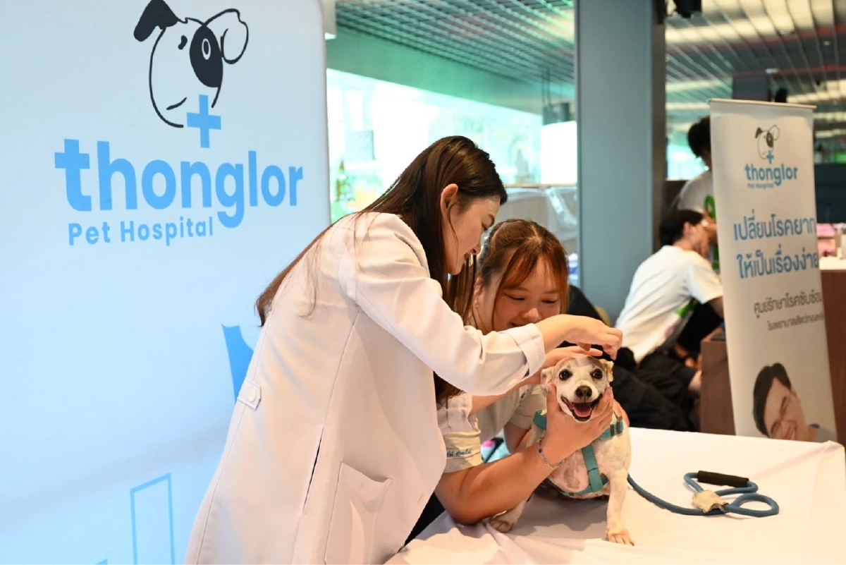 "เจ้านาย จินเจษฎ์" จูงเจ้าสี่ขา มีโชค เดินพรมเขียวสร้างรอยยิ้มในงาน AIS SIAM "PET CLUB"