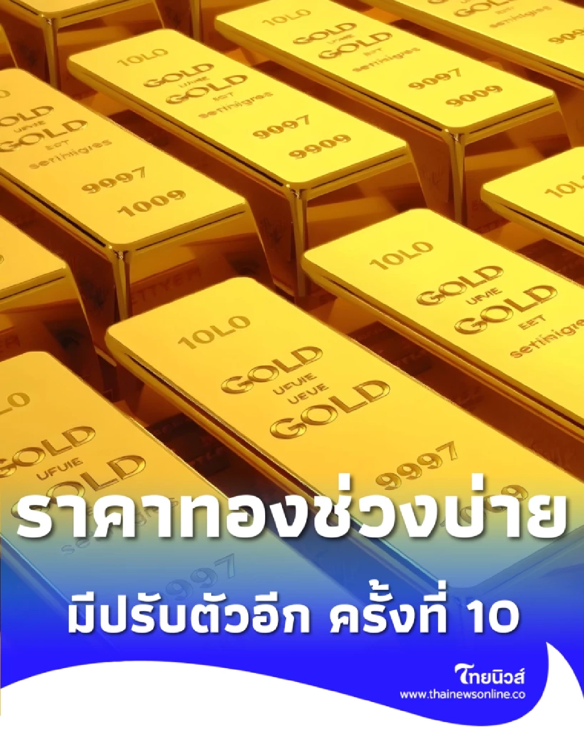 อัปเดตราคาทองช่วงบ่าย 23 เม.ย. 69 ราคาทองมีปรับตัวอีก ครั้งที่ 10