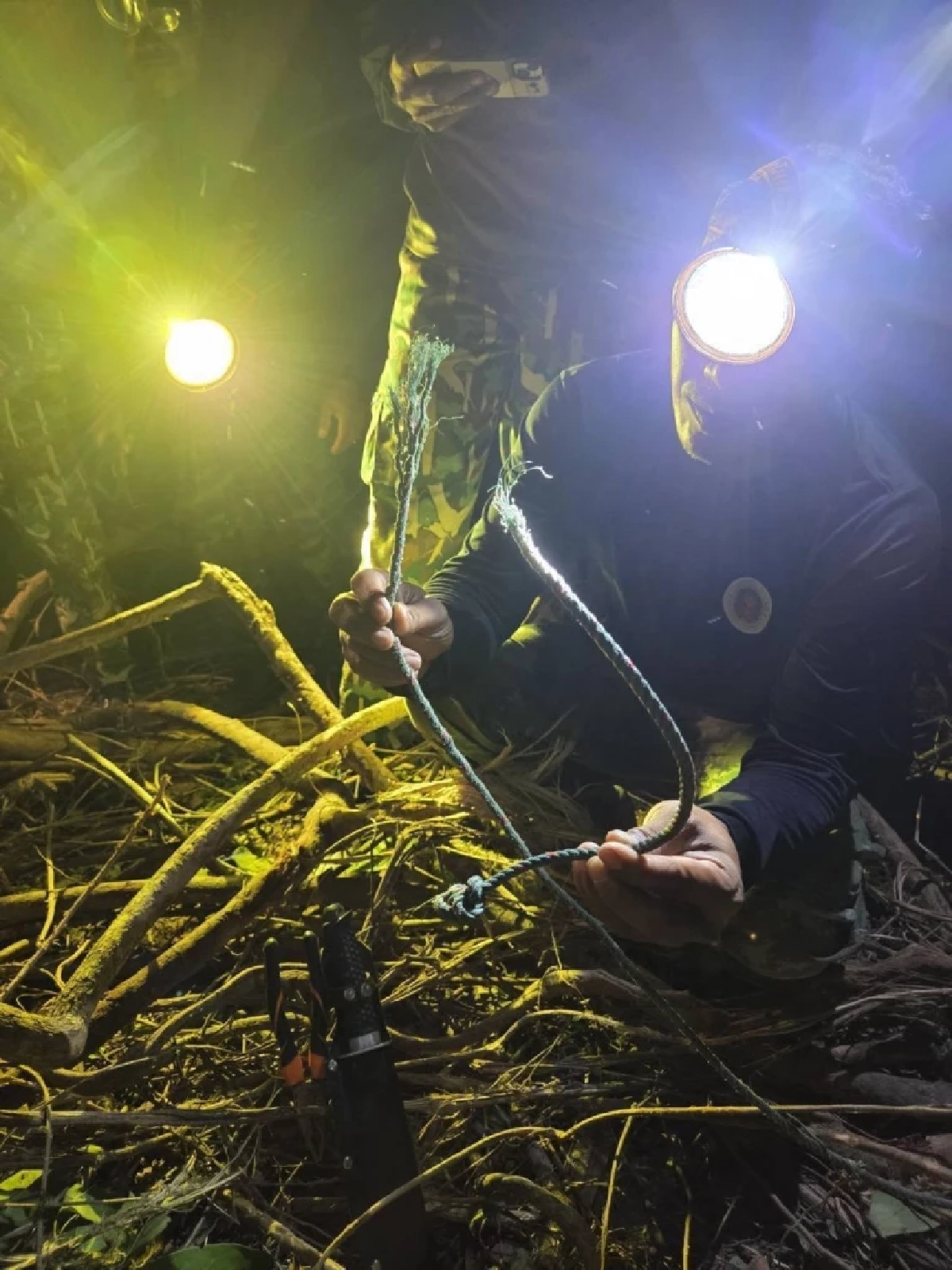 ระทึก! จนท.เข้าช่วย ลูกช้างป่าอ่างฤาไนติดบ่วงดักสัตว์