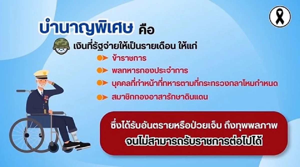 เช็กคน 4 กลุ่ม รัฐจ่าย "เงินบำนาญพิเศษ" รายเดือน ได้รับตลอดชีวิต