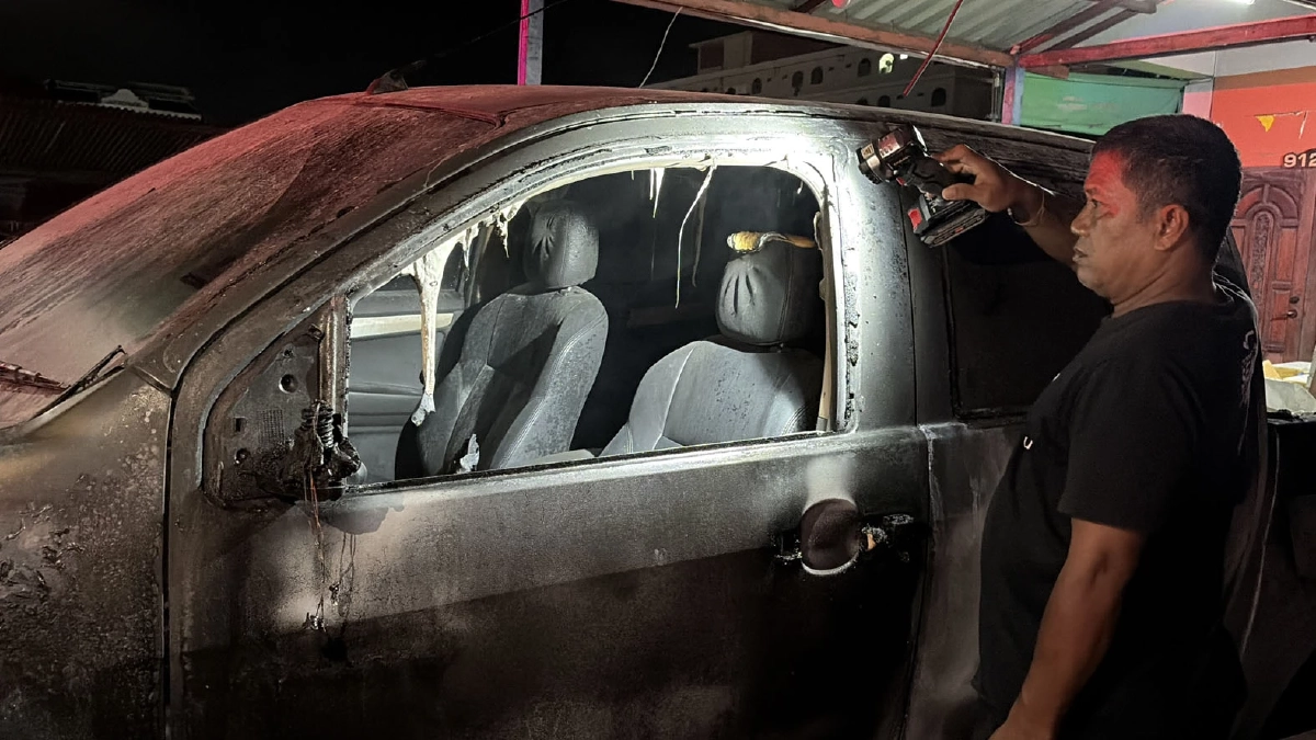 เกือบสิ้นชื่อ! ปาร์ตี้สงกรานต์ย่างปลาเพลิน ไฟลุกท่วมรถกระบะ