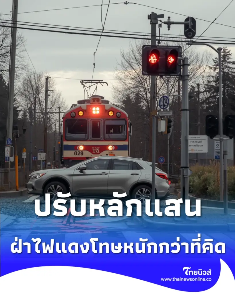 เปิดข้อกฎหมายฝ่าไฟแดงรถไฟ เสี่ยงคุก 10 ปี ปรับหลักแสน