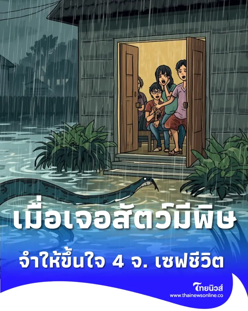 เปิดสูตร 4จ. รับมืองูพิษกัด พร้อมขั้นตอนปฐมพยาบาลที่ถูกต้องเพื่อเซฟชีวิต