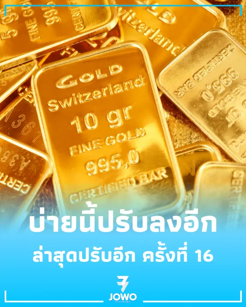 ราคาทองวันนี้ 21 พ.ค. 2569 ราคาทองช่วงบ่าย ปรับลงอีก ครั้งที่ 16
