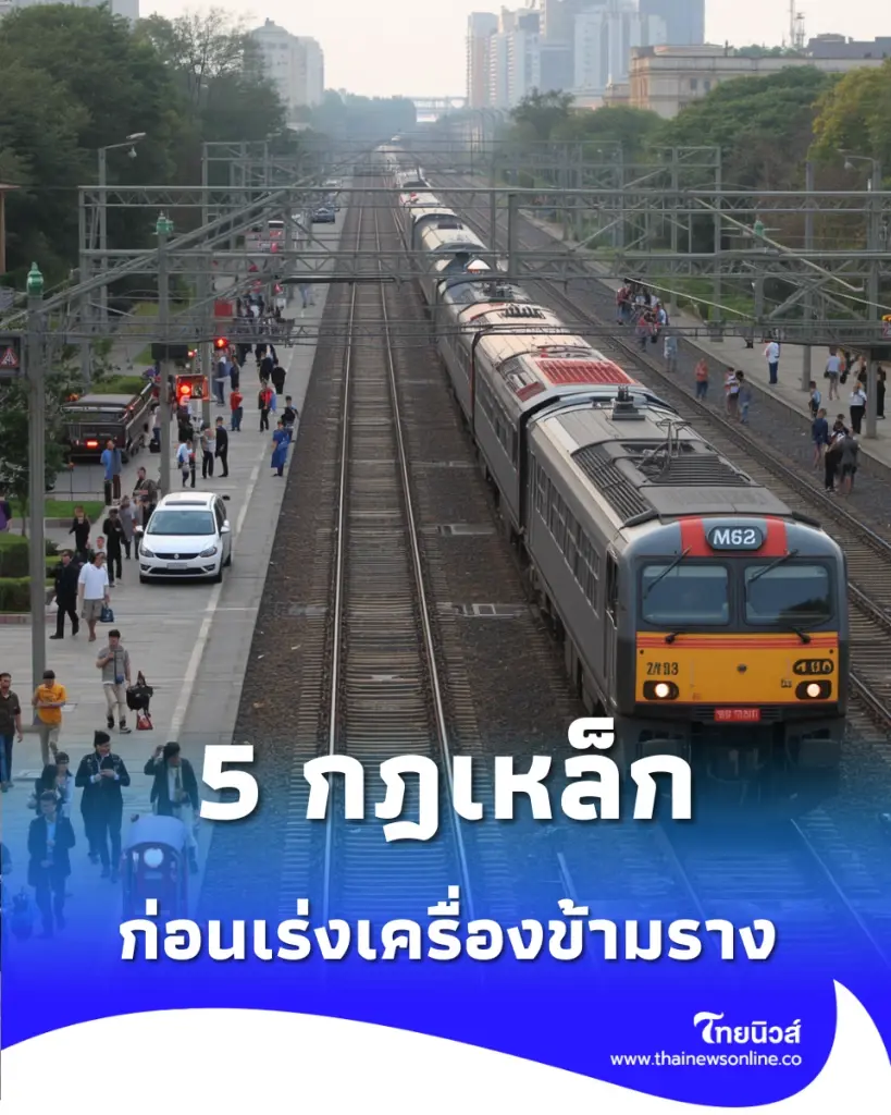 รู้ทันภัยกับปภ เปิดคู่มือข้ามจุดตัดทางรถไฟอย่างไรให้ปลอดภัย