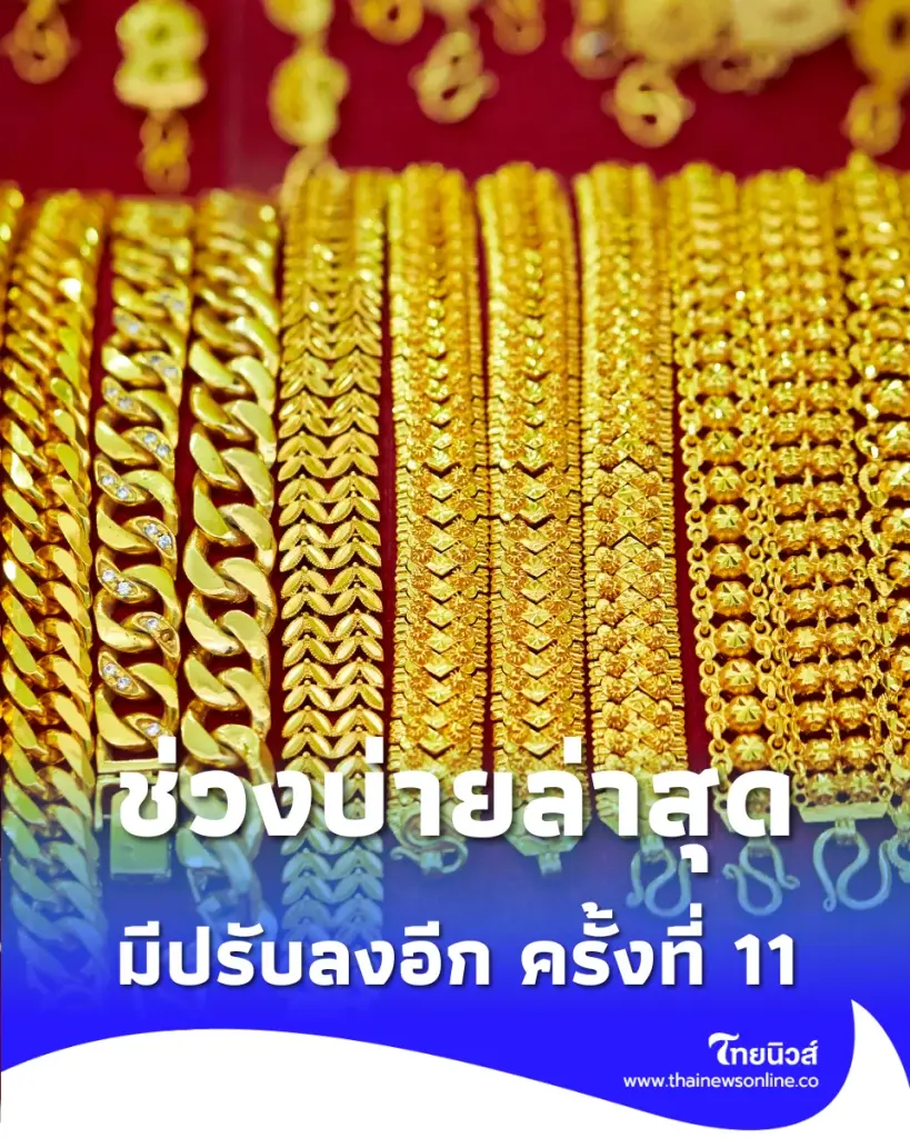 ราคาทองวันนี้ 11 พ.ค. 69 ราคาทองช่วงบ่ายล่าสุดมีปรับอีก ครั้งที่ 11