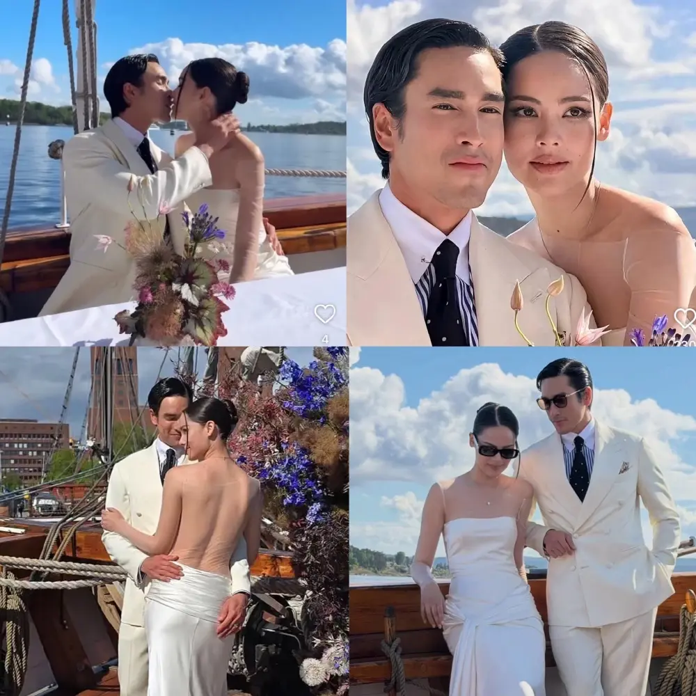 แฟนคลับใจละลาย ณเดชน์-ญาญ่า สวมชุดขาวคู่กันกลางวิวสวยนอร์เวย์  