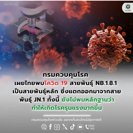 อัปเดตสุขภาพ สารณสุขเผย ข้อมูลสายพันธุ์หลักปัจจุบัน พร้อมวิธีดูแลกลุ่มเสี่ยง