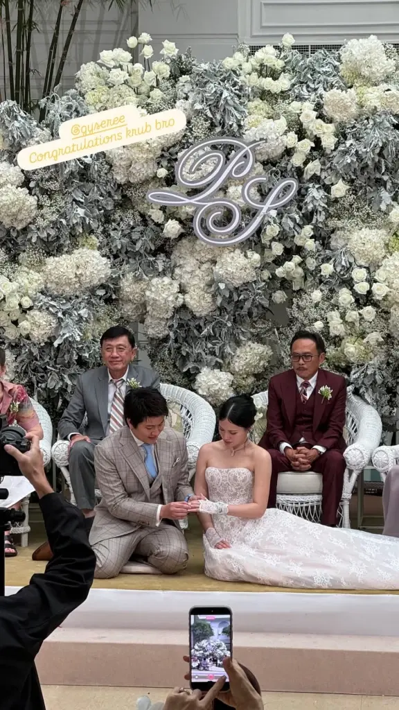 หวานชื่น “มินนี่ ภัณฑิรา” จูงมือ “ไฮโซกี้” เข้าพิธีวิวาห์ 