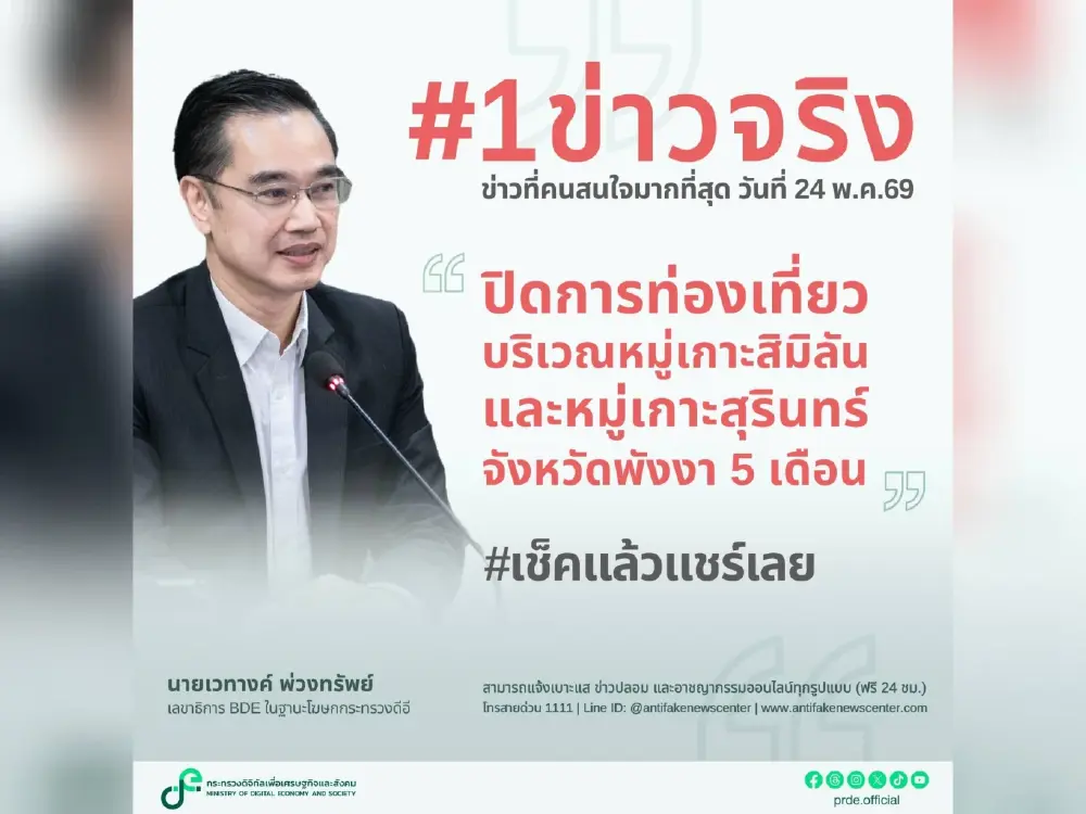 ประกาศปิดการท่องเที่ยวและพักค้างแรม สิมิลัน-สุรินทร์ ยาวถึงกลางตุลาคมนี้