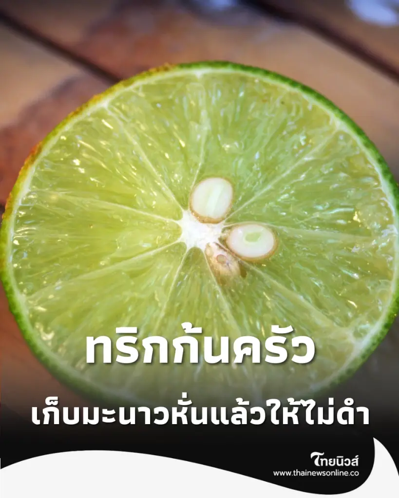 เก็บ มะนาวหั่นแล้ว ไม่แห้งไม่ดำ สดนานเหมือนเพิ่งผ่า