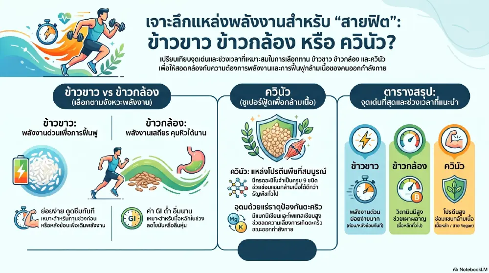 สายฟิตห้ามพลาด! ข้าวขาว ข้าวกล้อง ควินัว กินแบบไหนหุ่นเปลี่ยนไวที่สุด