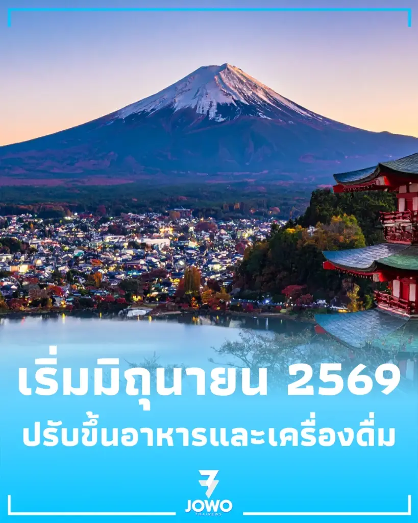 ญี่ปุ่นปรับขึ้นราคาสินค้า อาหารและเครื่องดื่ม กว่า 1,000 รายการ เริ่มมิถุนายน 2569