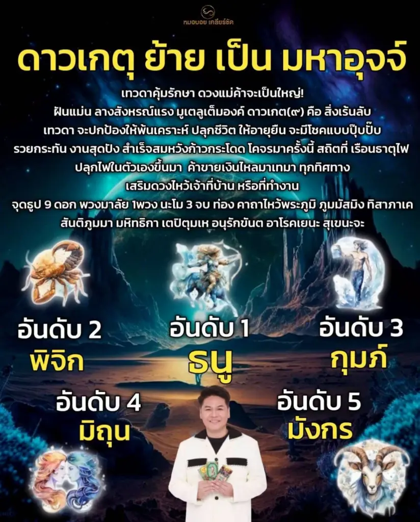 5 ราศีนี้ ดาวเกตุย้ายพ้นเคราะห์ มีโชคปุ๊บปั๊บ รวยกะทันหัน 