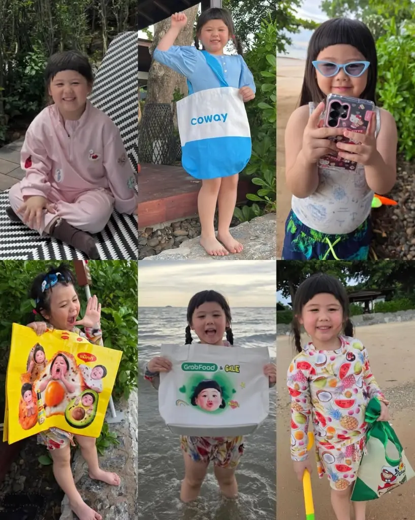 เอ็นดูไม่ไหว น้องเกลซุปตาร์จิ๋ว    ขนเสื้อผ้าถล่มพัทยาเกือบ 10 ชุด