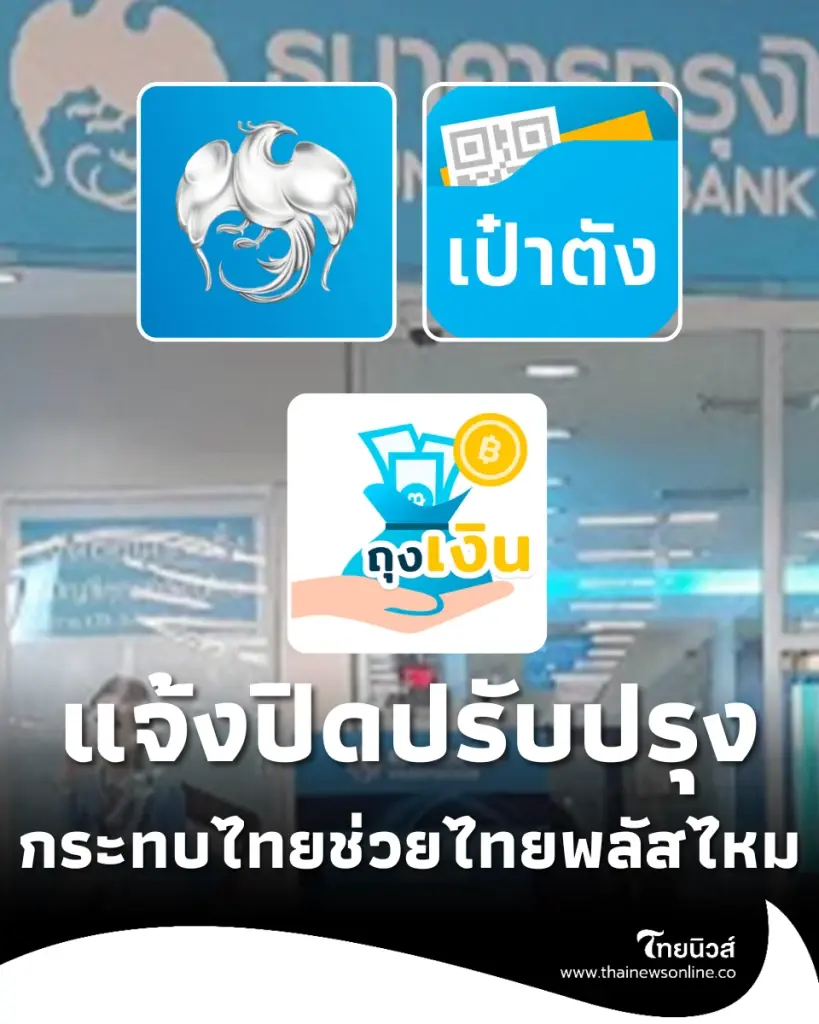 เช็กวันและเวลา แจ้งปิดปรับปรุงแอปฯ Krungthai NEXT เป๋าตัง ถุงเงิน