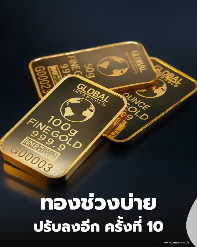 อัปเดตราคาทองช่วงบ่าย 17 มิ.ย. 69 ราคาทองปรับลงอีก ครั้งที่ 10