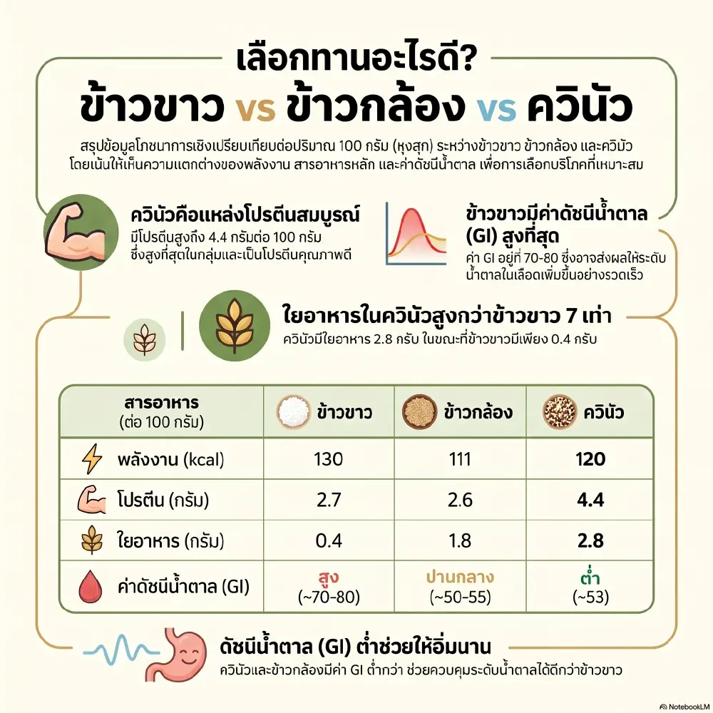 สายฟิตห้ามพลาด! ข้าวขาว ข้าวกล้อง ควินัว กินแบบไหนหุ่นเปลี่ยนไวที่สุด