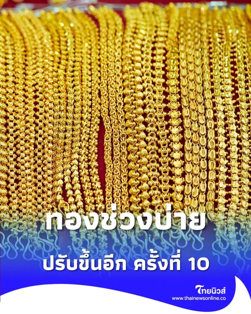 ราคาทองวันนี้ 2 มิ.ย. 69 อัปเดตราคาทองช่วงบ่าย ปรับขึ้นอีก ครั้งที่ 10