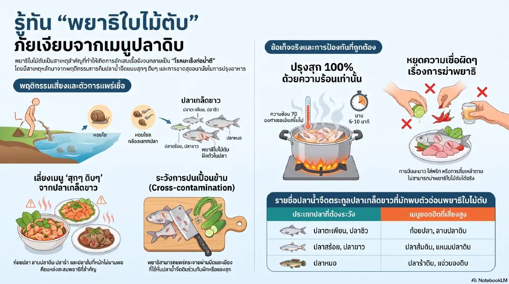 ระวัง! พฤติกรรมกินแบบนี้ เสี่ยงโรคพยาธิใบไม้ตับไม่รู้ตัว