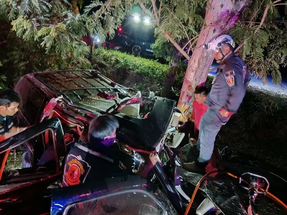 อาการ โทน บางแค หลังประสบอุบัติเหตุ รถเสียหลักพลิกคว่ำฟาดต้นไม้