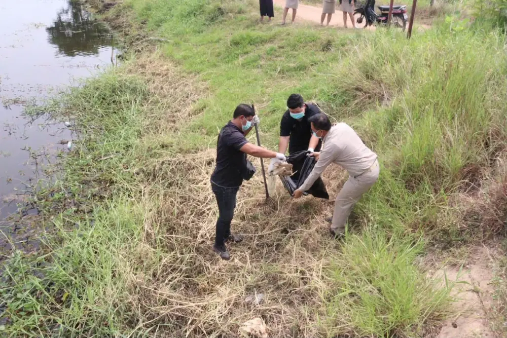 พบหัวหมู 50 หัวถูกทิ้งฝายโคราช คาดโยงแก๊งทิ้งร้อยหัวบัวใหญ่