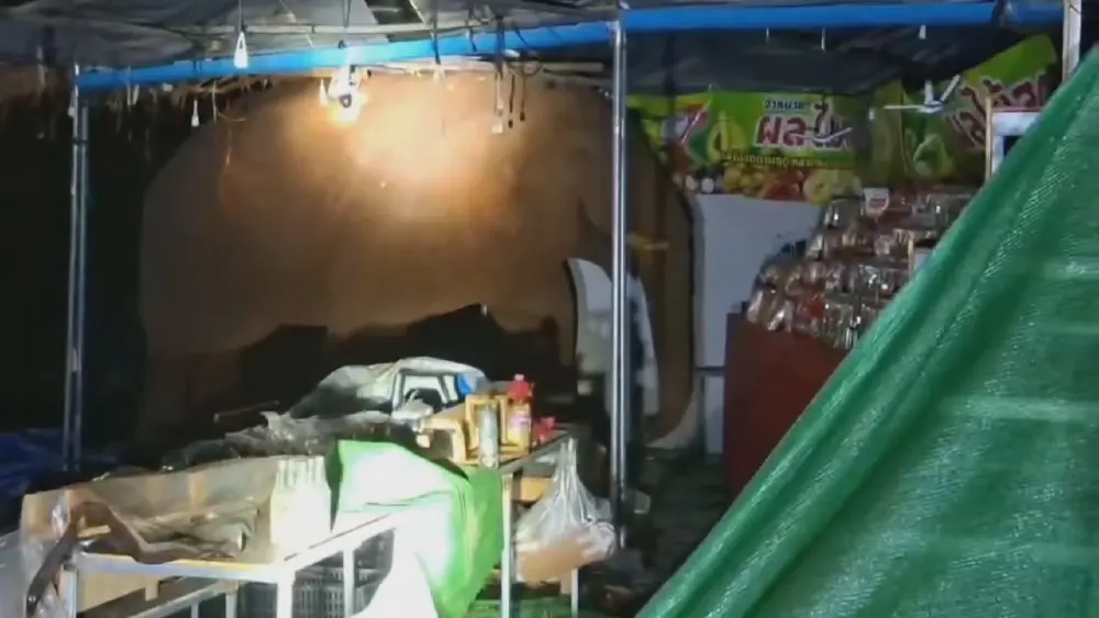 ตื่นเต้นทั้งหมูสี! 2 ช้างป่าเขาใหญ่ บุกหมู่บ้าน-รื้อร้านค้าริมทาง