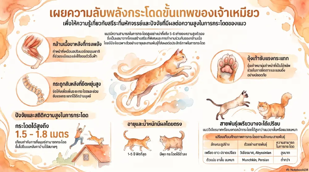 เผยความลับพลังกระโดดของแมว ที่สูงจนมนุษย์คาดไม่ถึง
