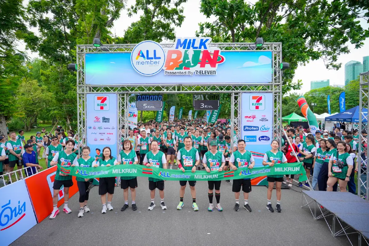 7-11 จุดพลังคนไทยรักสุขภาพ ในงาน  ALL member Milk Run 2026 Presented by 7-Eleven