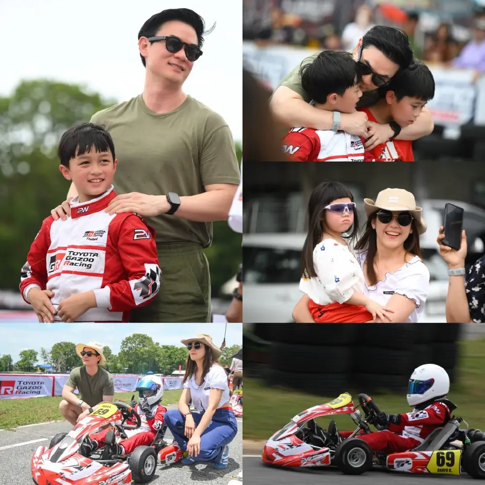 ลูกชาย แม่ชมพู่ ซิ่งโกคาร์ทแซงโค้งสุดท้าย คว้าถ้วยชนะเลิศ