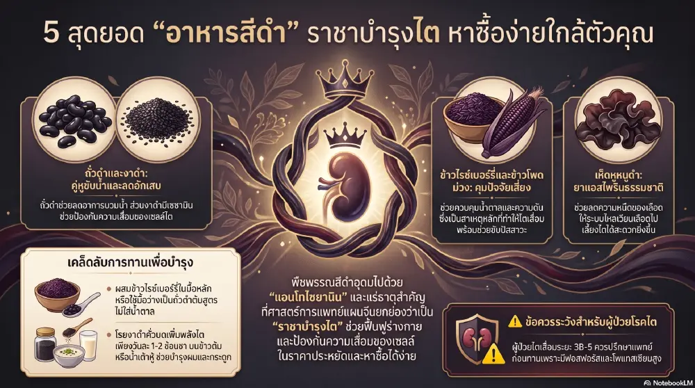 เปิดลิสต์ 5 อาหาร ราคาหลักสิบ แต่สรรพคุณบำรุงไตขั้นเทพ