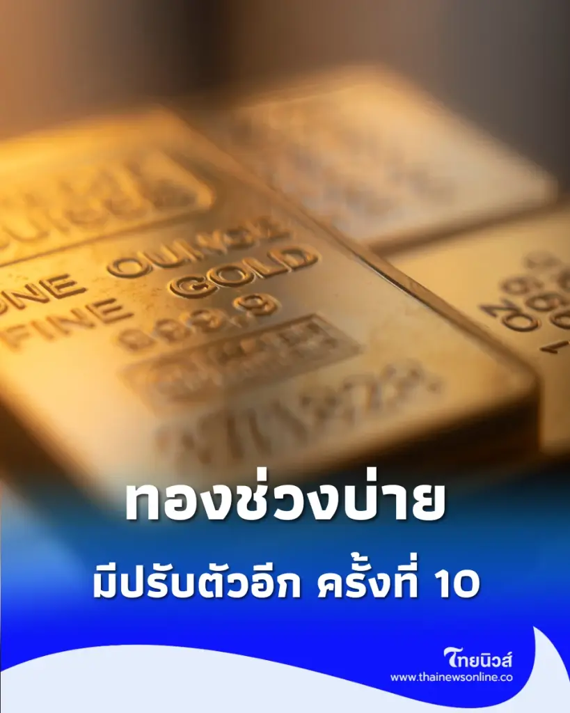 อัปเดตราคาทองช่วงบ่าย 29 ก.ค. 2569 ราคาทองมีปรับตัวอีก ครั้งที่ 10
