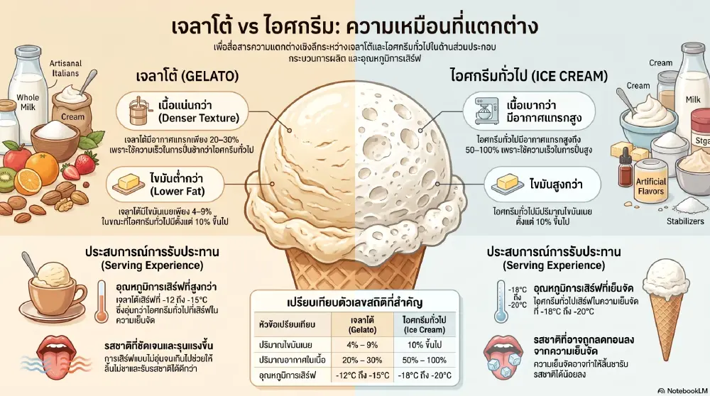 เผยความลับ เจลาโต้ ต่างจาก ไอศกรีม อย่างไรที่แท้จริง!