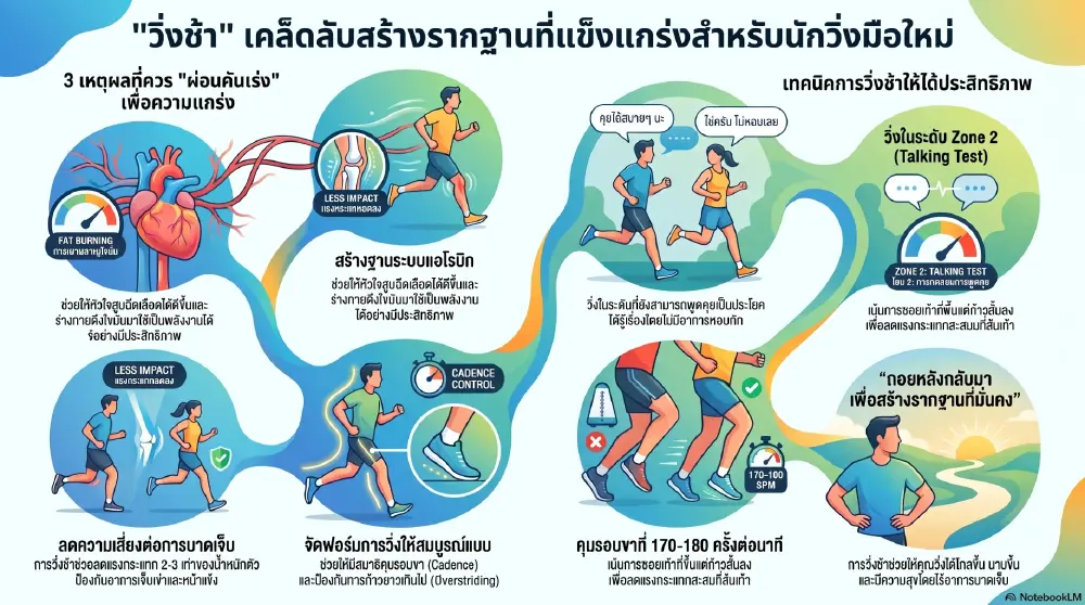 วิ่งช้าไม่ใช่เรื่องน่าอาย! 3 เหตุผลหลักที่นักวิ่งมือใหม่ควรวิ่งช้าลง