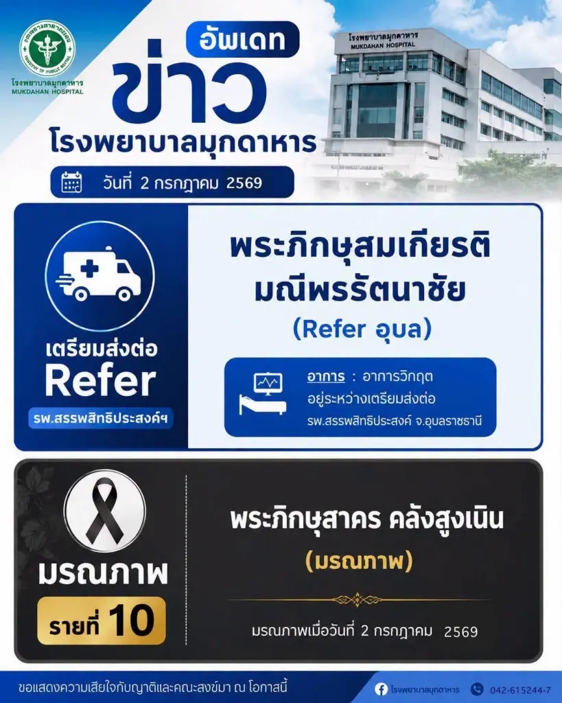 เผยภาพในรถกระบะ หลังพุ่งชนพระธุดงค์ รู้เลยทำไมสูญเสียหนัก