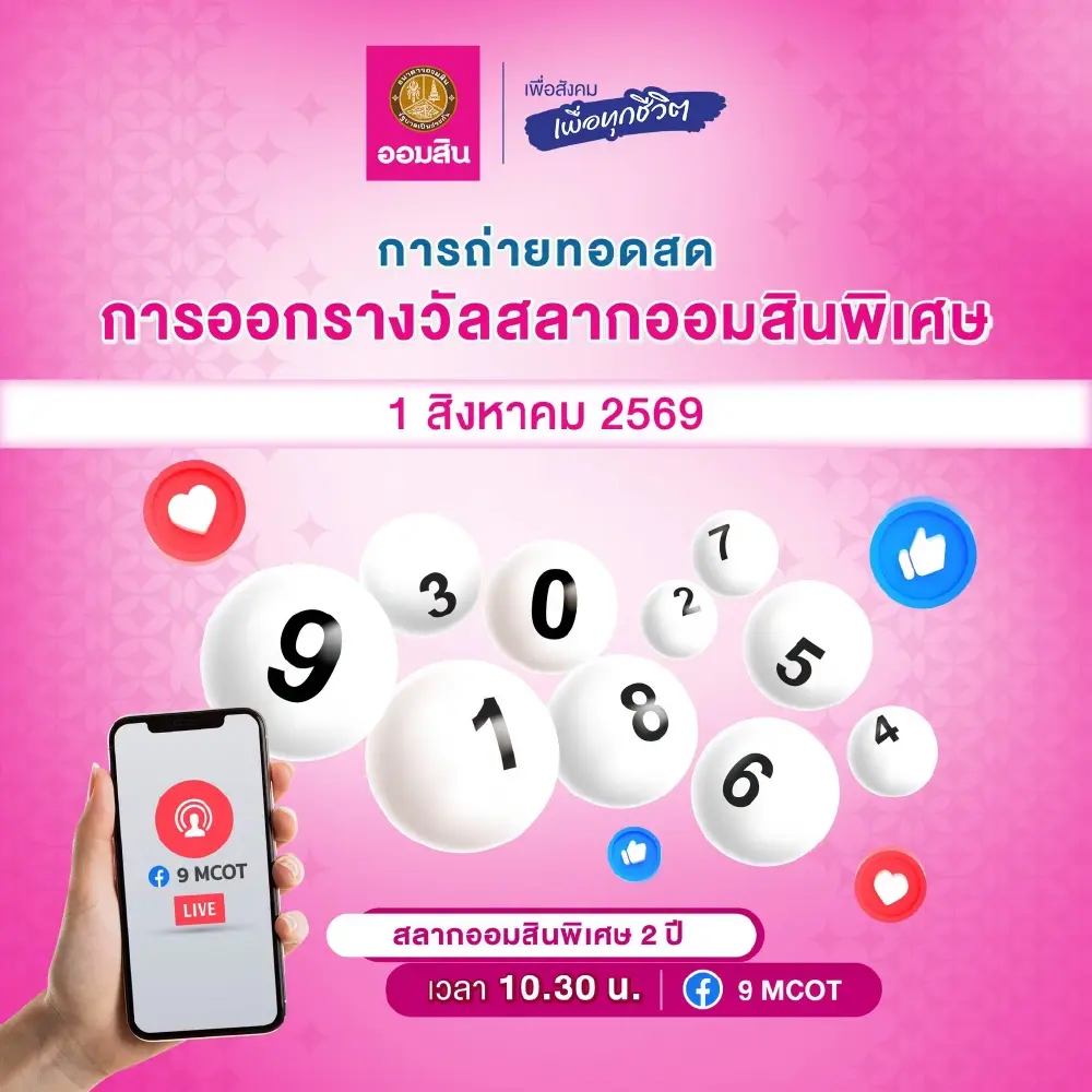 ผลสลากออมสิน 1 ส.ค. 69 สลากออมสินพิเศษ 2 ปี 1/08/69 หวยออมสิน